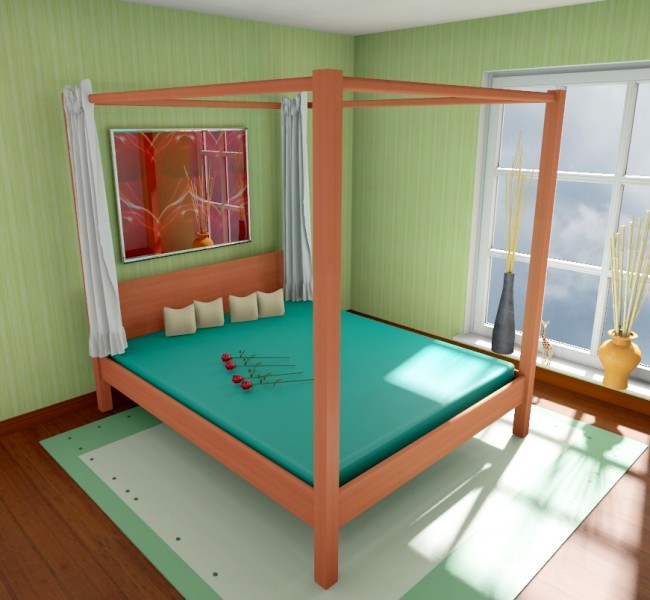 Himmelbett "elsa" dahlhaus massivholz buche himmelbetten